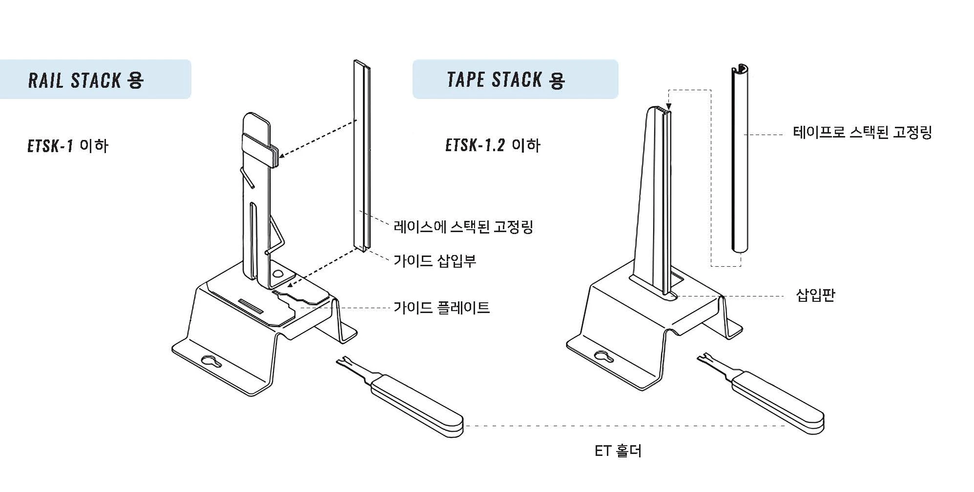 ET 스탠드·스택 도면